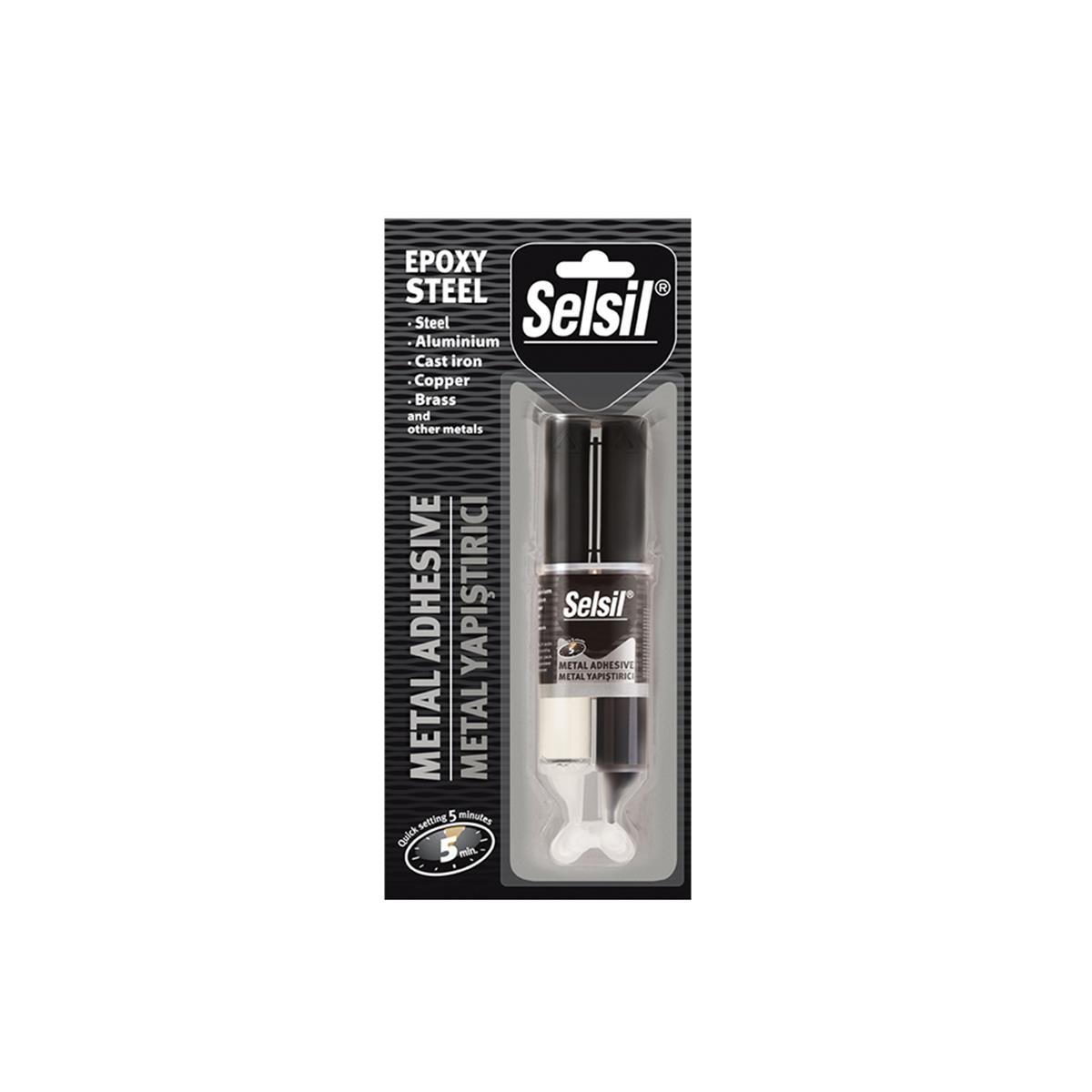Selsil Epoksi Metal Yapıştırıcı Enjektör 5 Dk. 28 Gr resmi