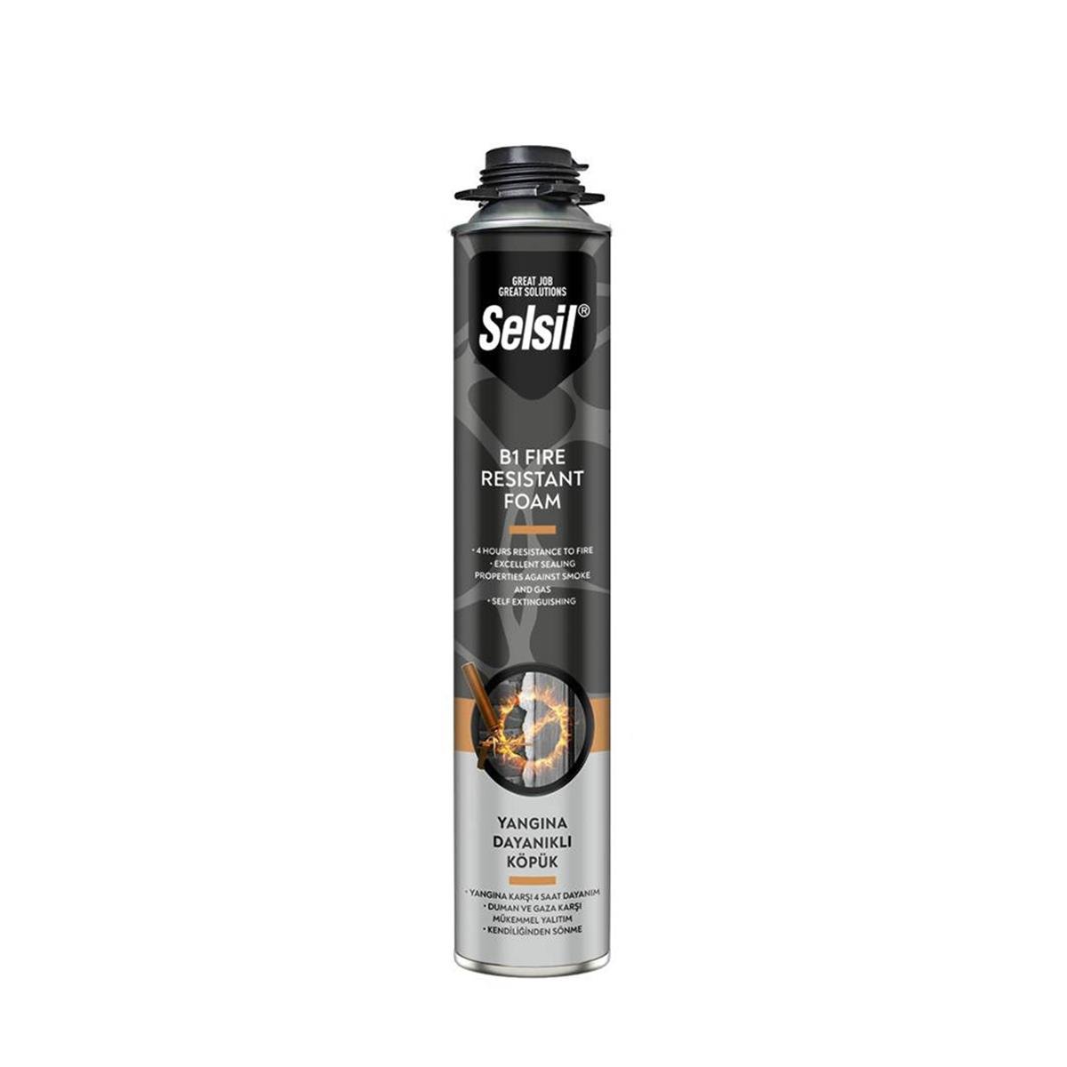 Selsil Yangına Dayanıklı B1 Poliüretan Köpük Tabancalı 750 Ml (972 Gr) resmi