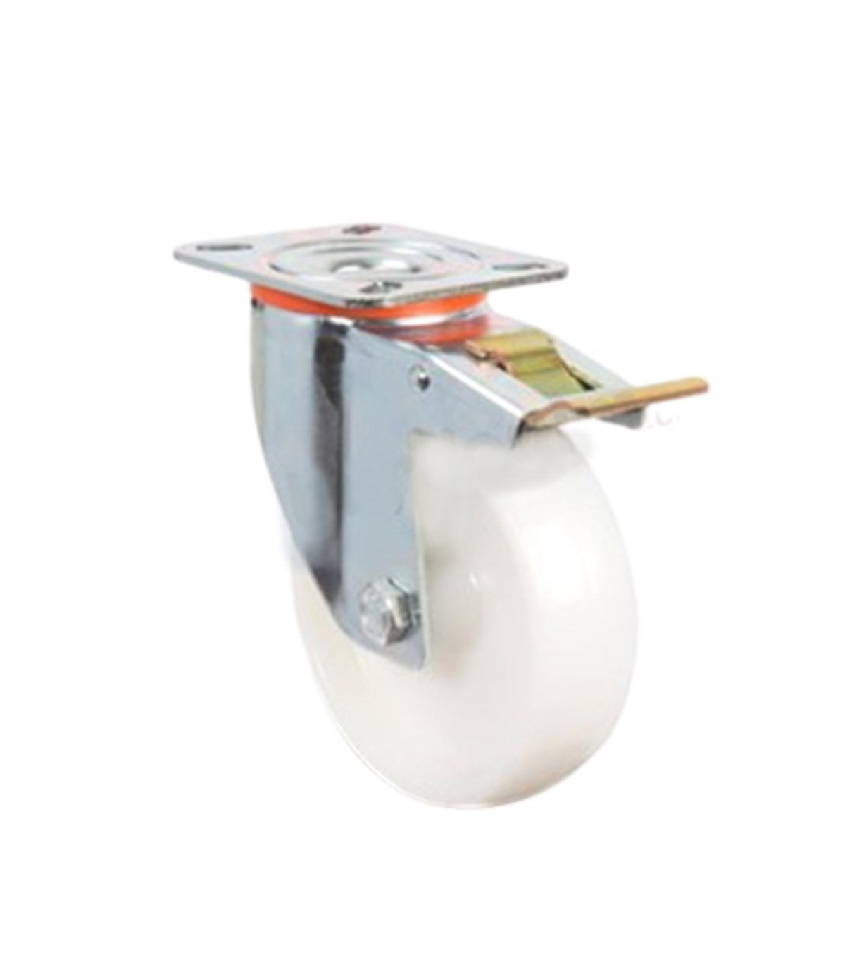Servis Tekeri Döner Frenli Polyamid 75x30 mm resmi