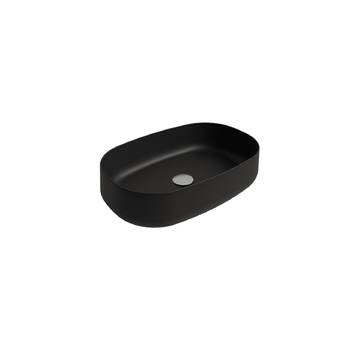 Newarc Lavelli Tezgah Üstü Lavabo Mat Siyah 55X35X14,5Cm Lav.L.055 Mb resmi