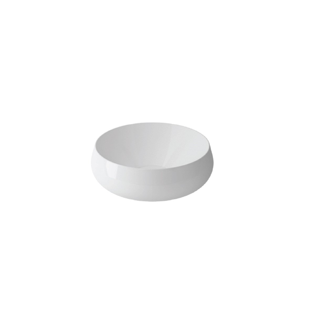 Newarc Elipso Tezgah Üstü Lavabo Mat Beyaz Ø46X17Cm 505050Mw resmi