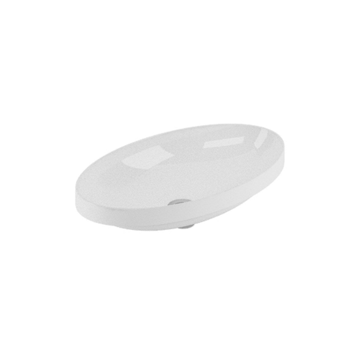 Newarc Sand Tezgah Üstü Lavabo Mat Beyaz 65X37X5Cm 505065 resmi