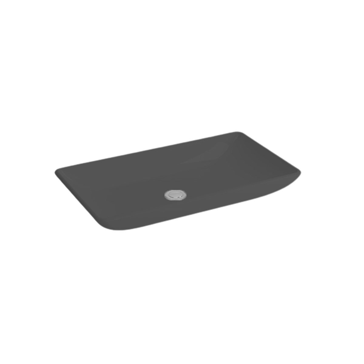 Newarc Domino Tezgah Üstü Lavabo Mat Antrasit 70X40X13,5Cm 5019-Ma resmi