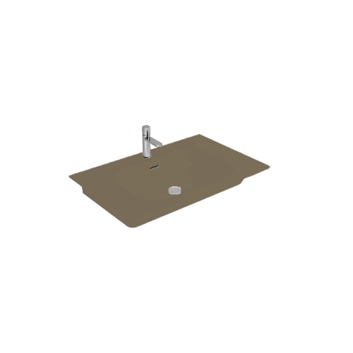 Newarc Naturel Etajerli Lavabo Mat Kaşmir 80X46X1,4Cm 504080Mc resmi