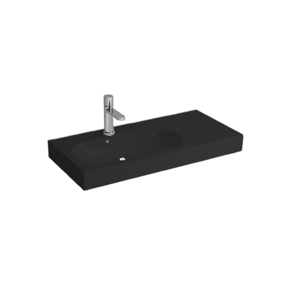 Newarc River Etajerli Lavabo Mat Siyah 80X38X13Cm 507080Mb resmi