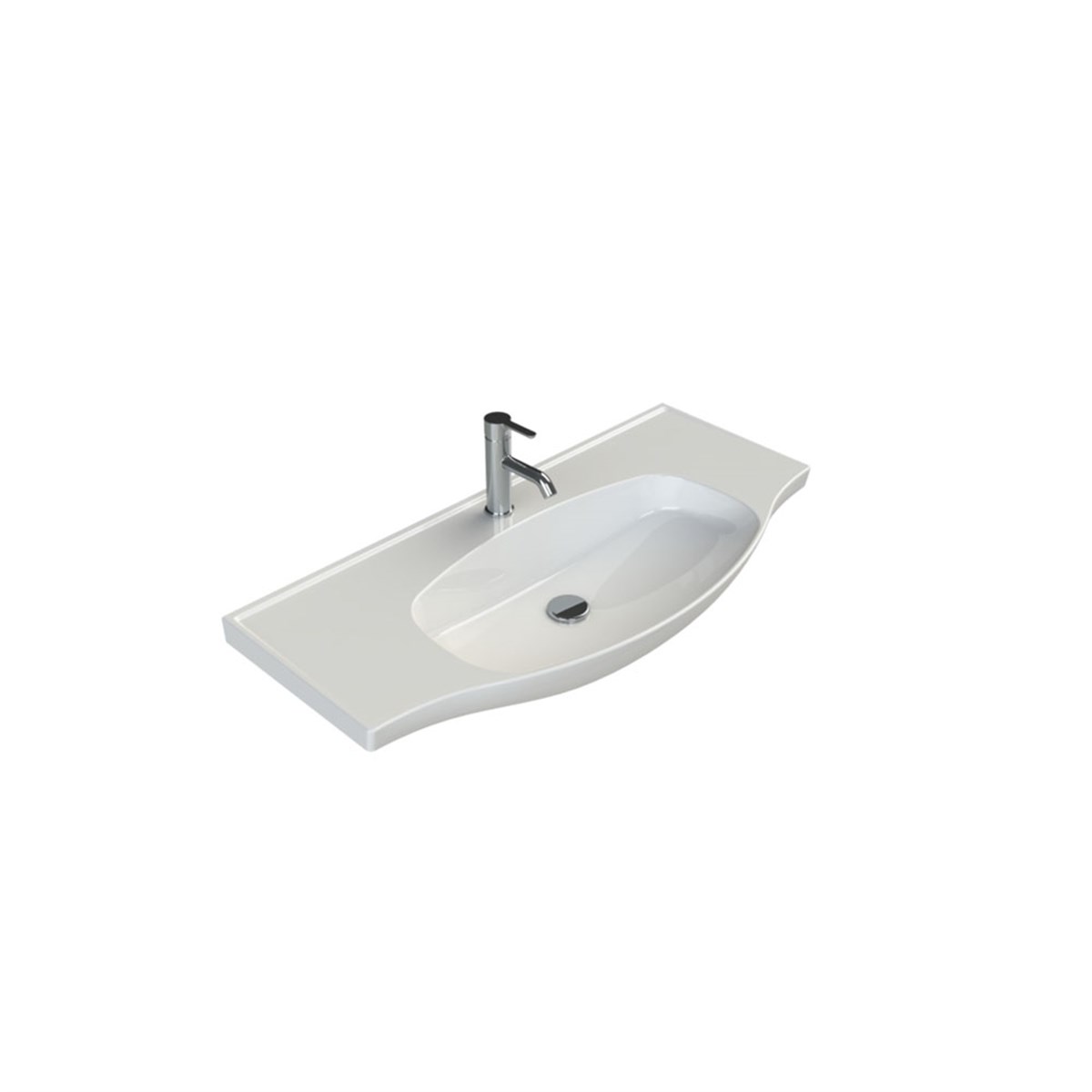 Turkuaz Cerastyle Lila Etajerli Lavabo 100X48Cm Vb018A32U003Y01102 resmi