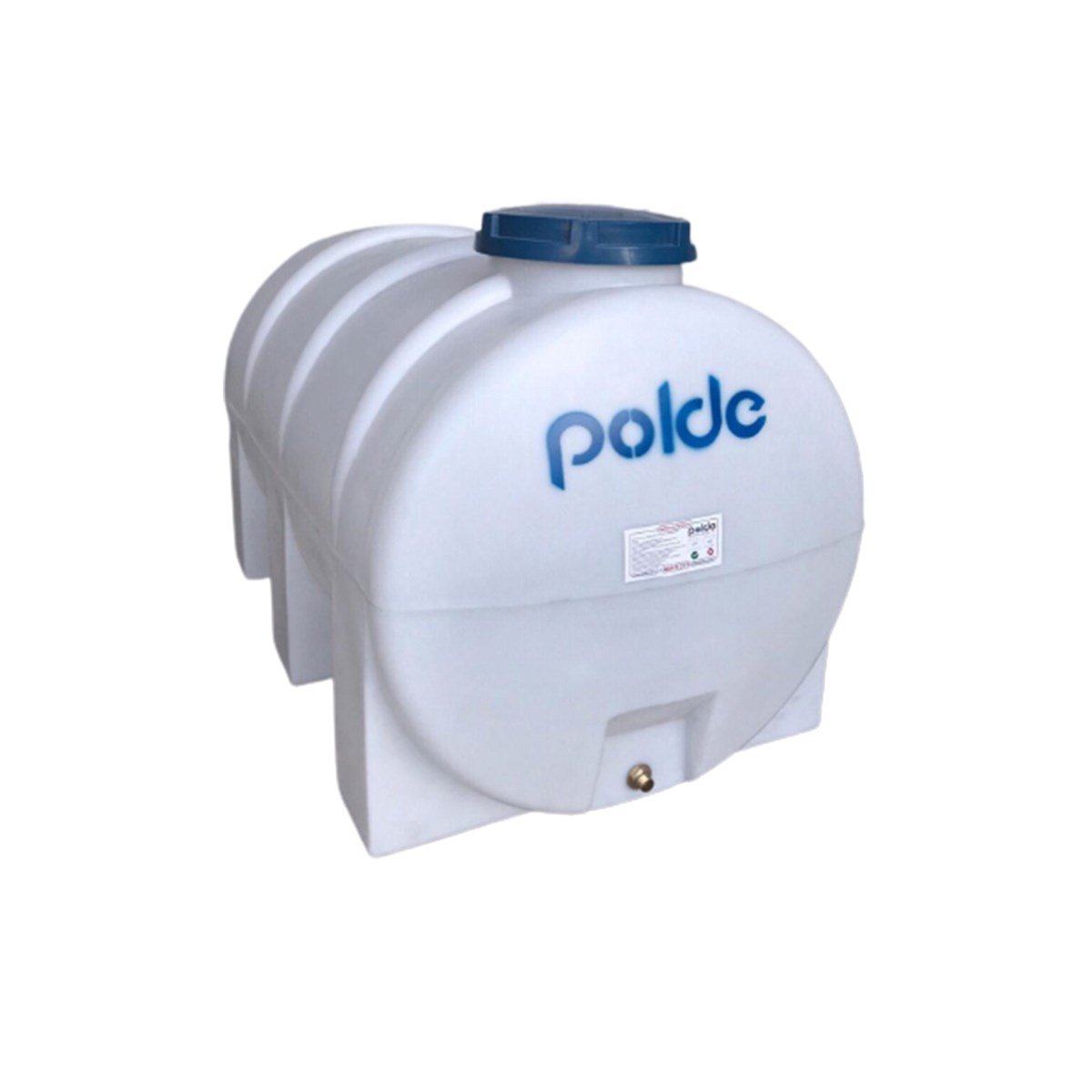Polde Polietilen Tek Katlı Yatay Beyaz Su Deposu 750 Lt resmi