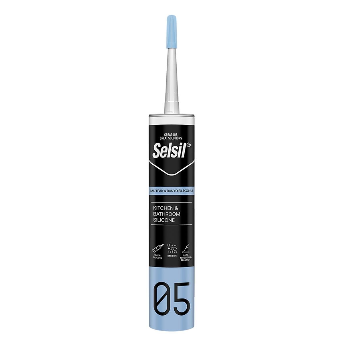 Selsil Duşakabin Mutfak ve Banyo Silikonu 280 Ml Şeffaf resmi