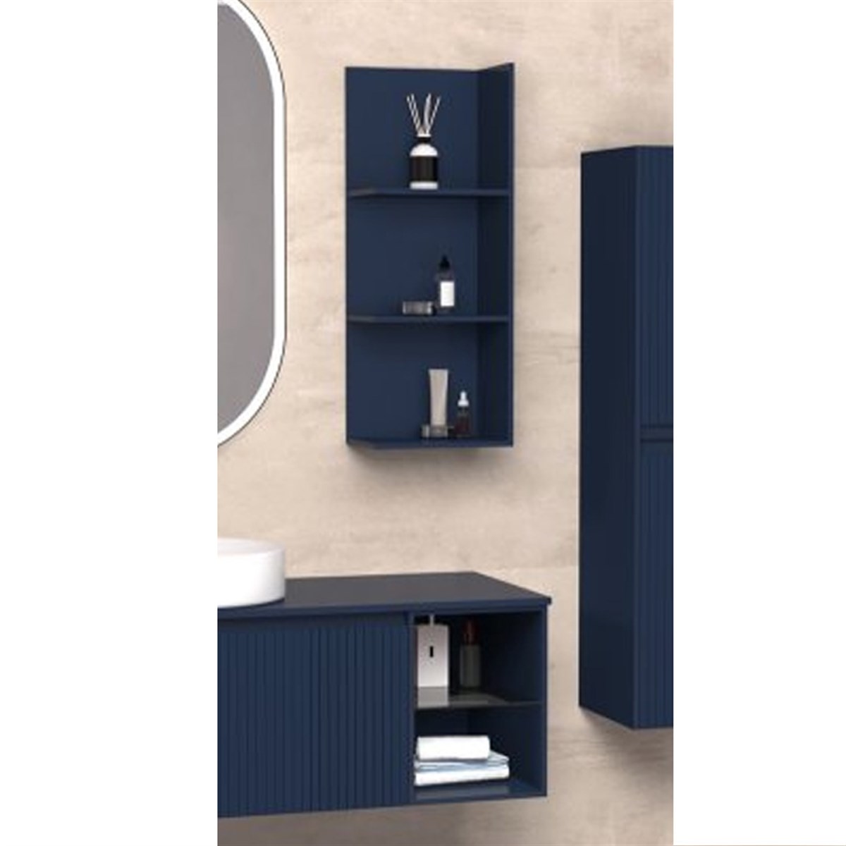 Aquanil Almonde Üst Yan Raf - Lacivert resmi