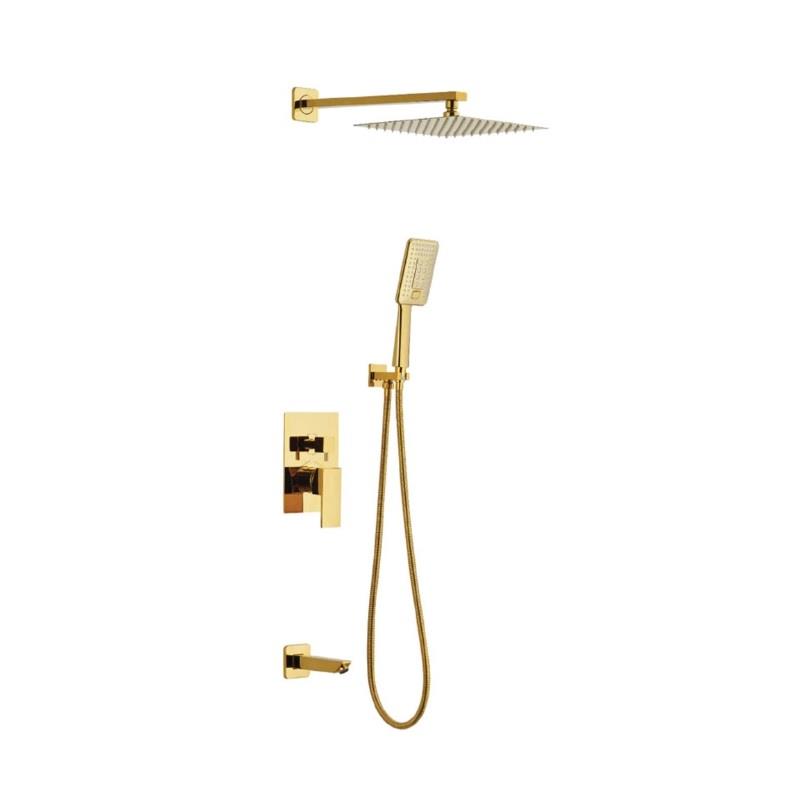 Newarc Aqua Ankastre Banyo Seti 3 Yönlü Mat Altın 941111SM resmi