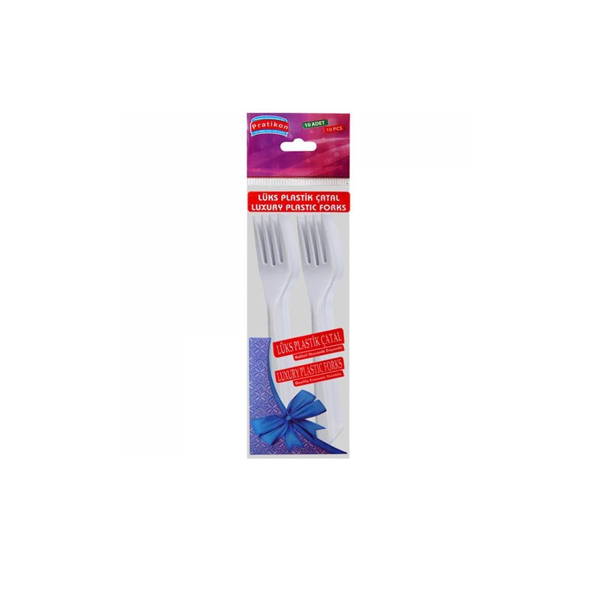 Pratikon Lüks Plastik Çatal 10'lu Pr1152 resmi