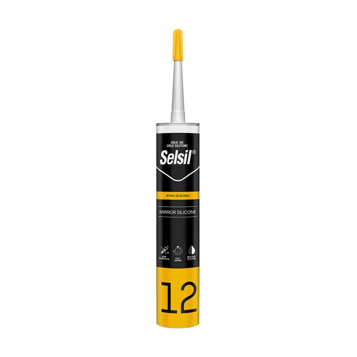 Selsil Ayna Silikonu 280 Ml Şeffaf 2432 resmi