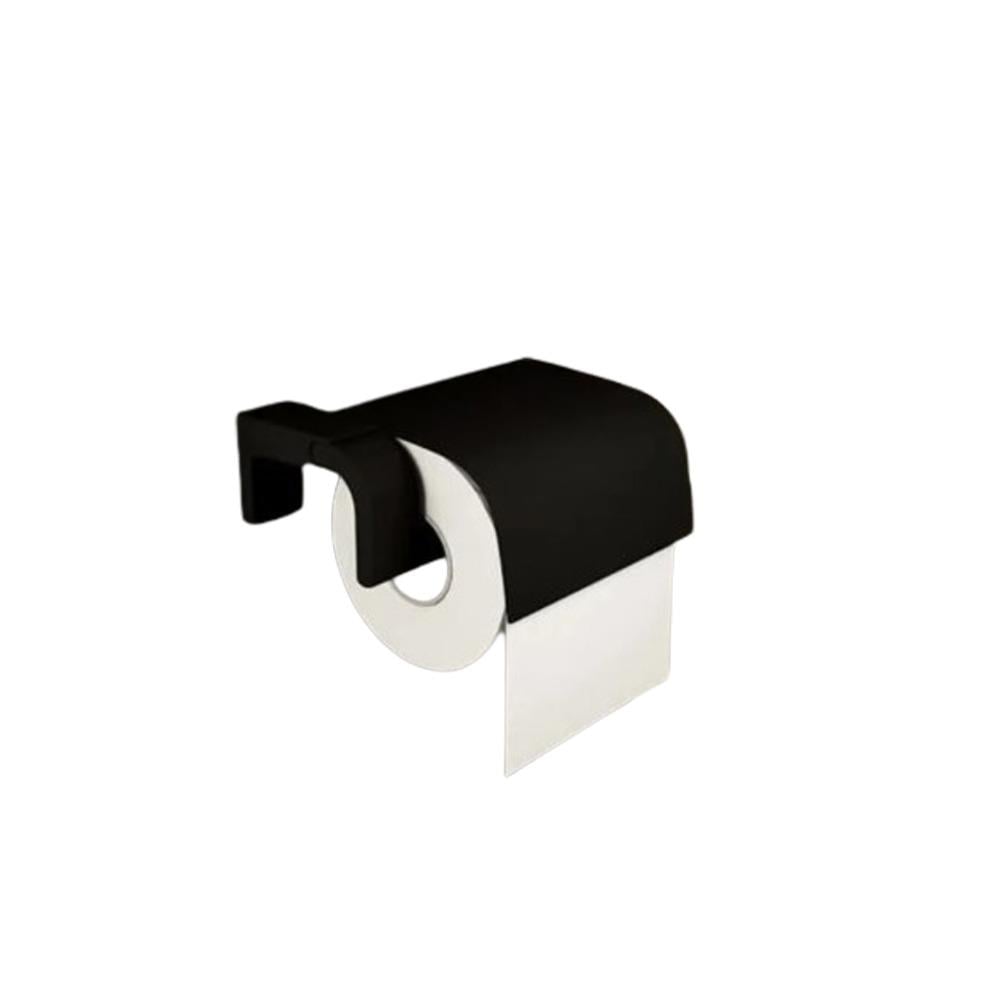Maxiflow Wc Kapaklı Kağıtlık Siyah F1 30878 resmi