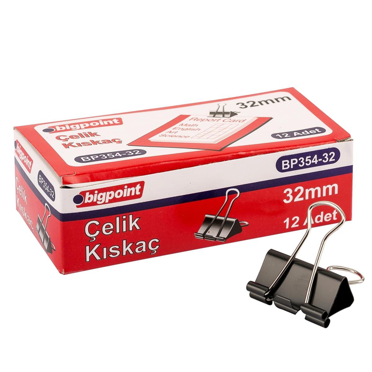 Bigpoint Çelik Kıskaç 32 mm 12'li Kutu resmi