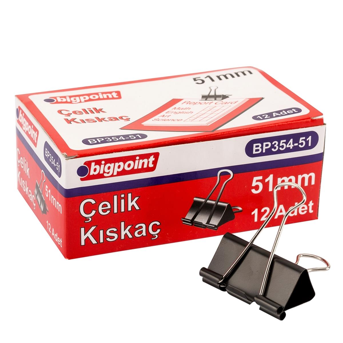 Bigpoint Çelik Kıskaç 51 mm 12'li Kutu resmi