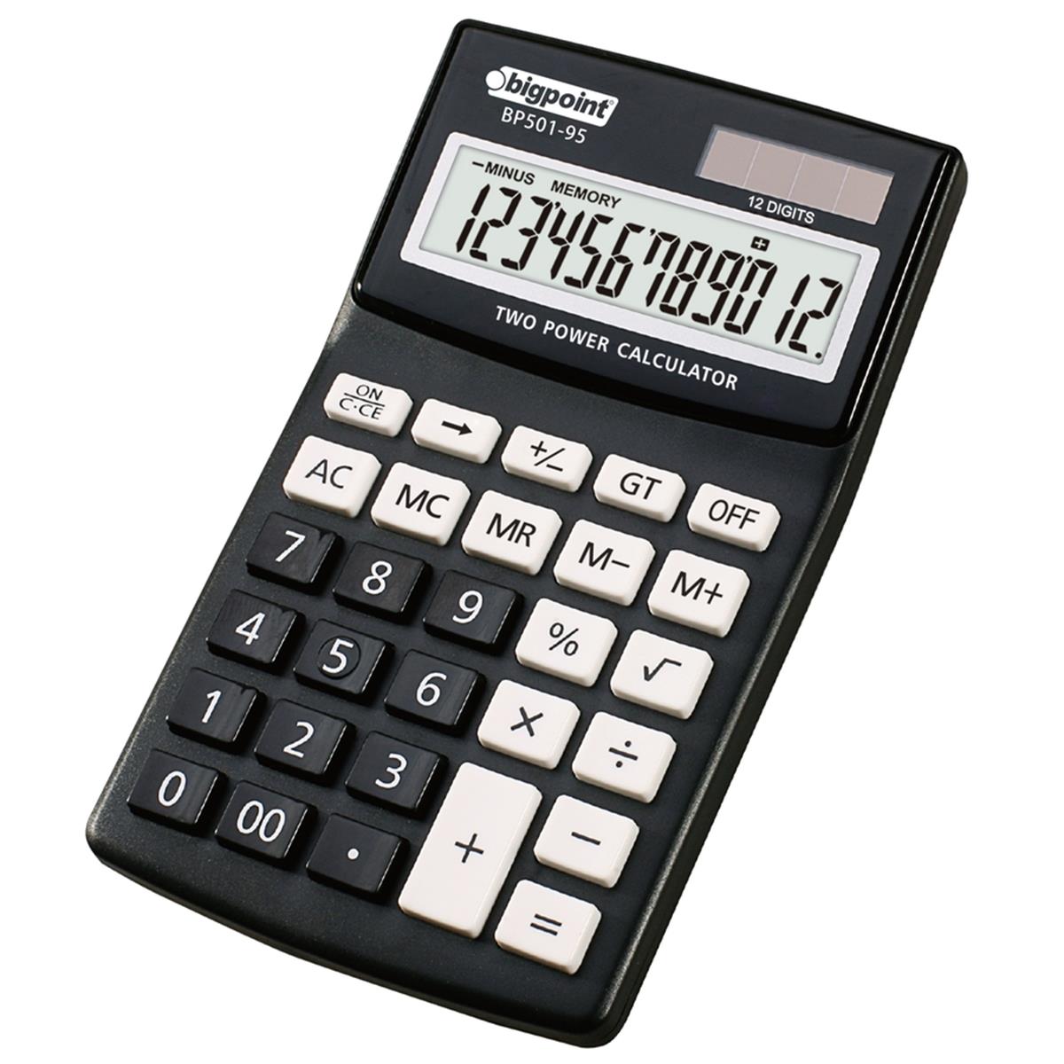 Bigpoint Hesap Makinesi 12 Hane Siyah resmi