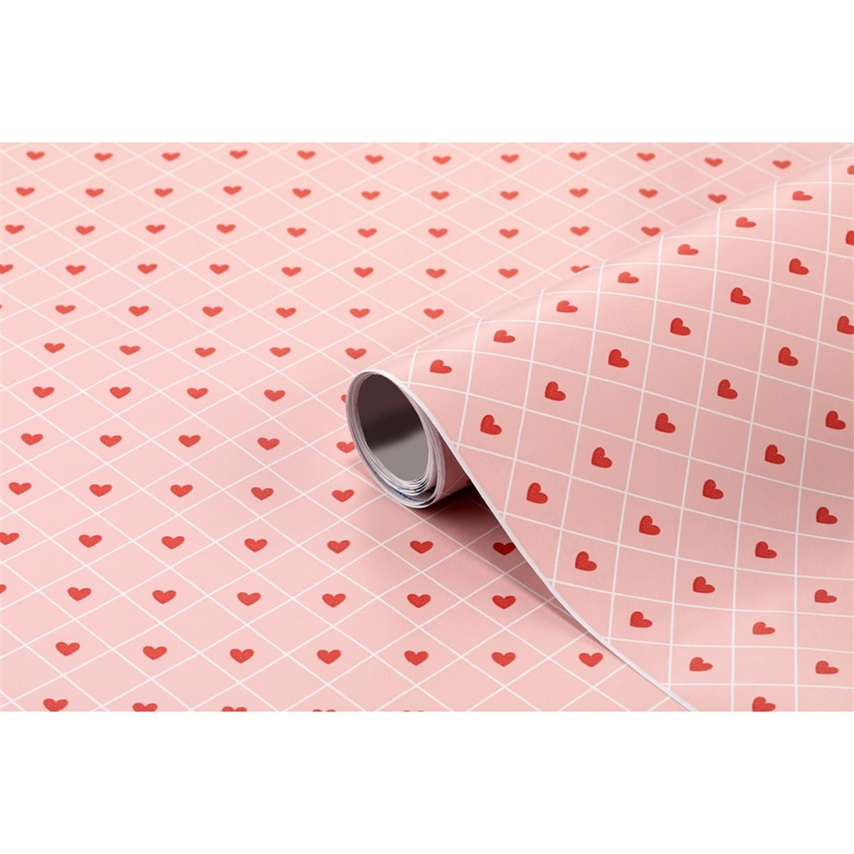 Bigpoint Yapışkanlı Folyo 45cm X 2metre Kalp Desen No:48 resmi
