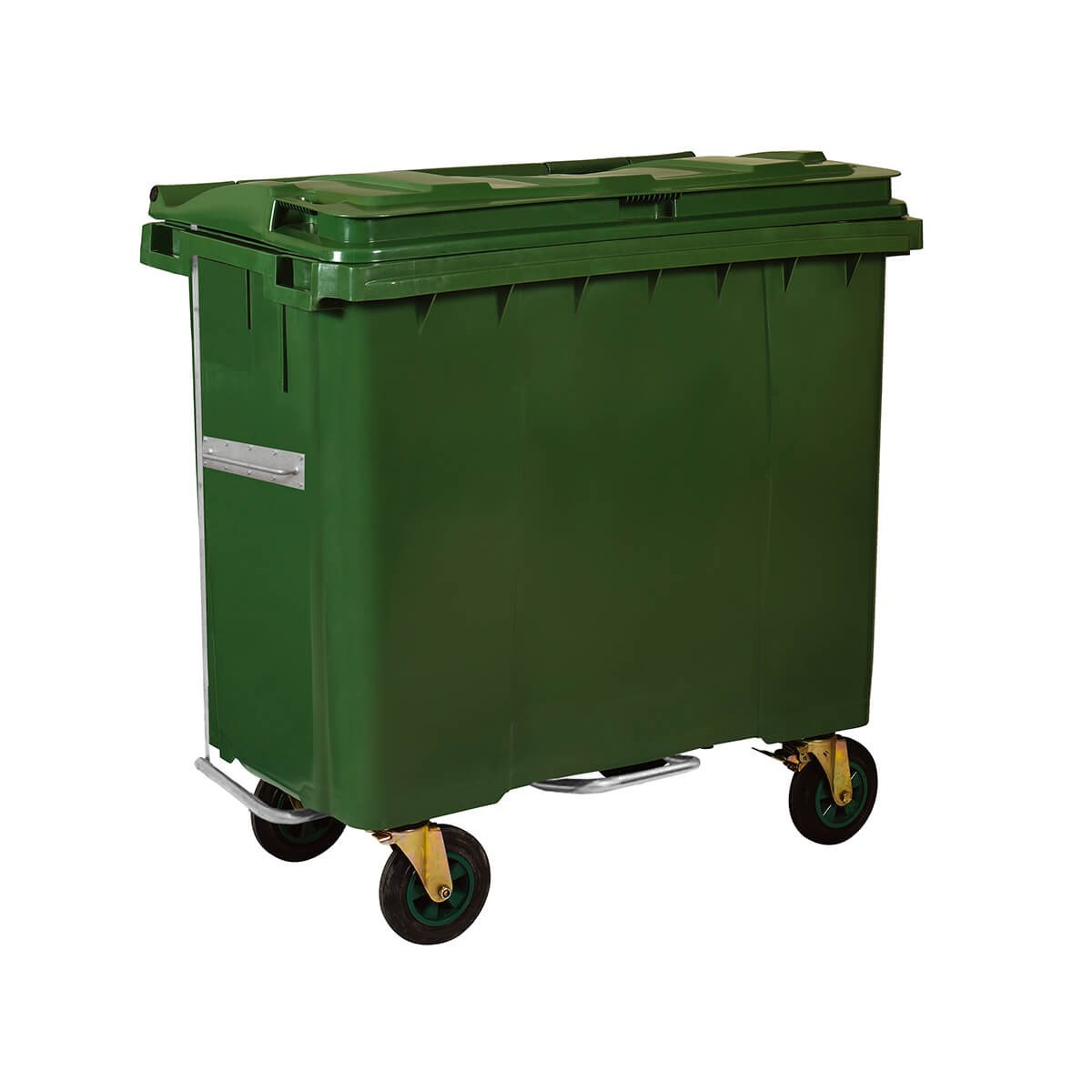 Kayalar Tekerlekli 770lt Konteyner Yeşil 138x79x128cm resmi