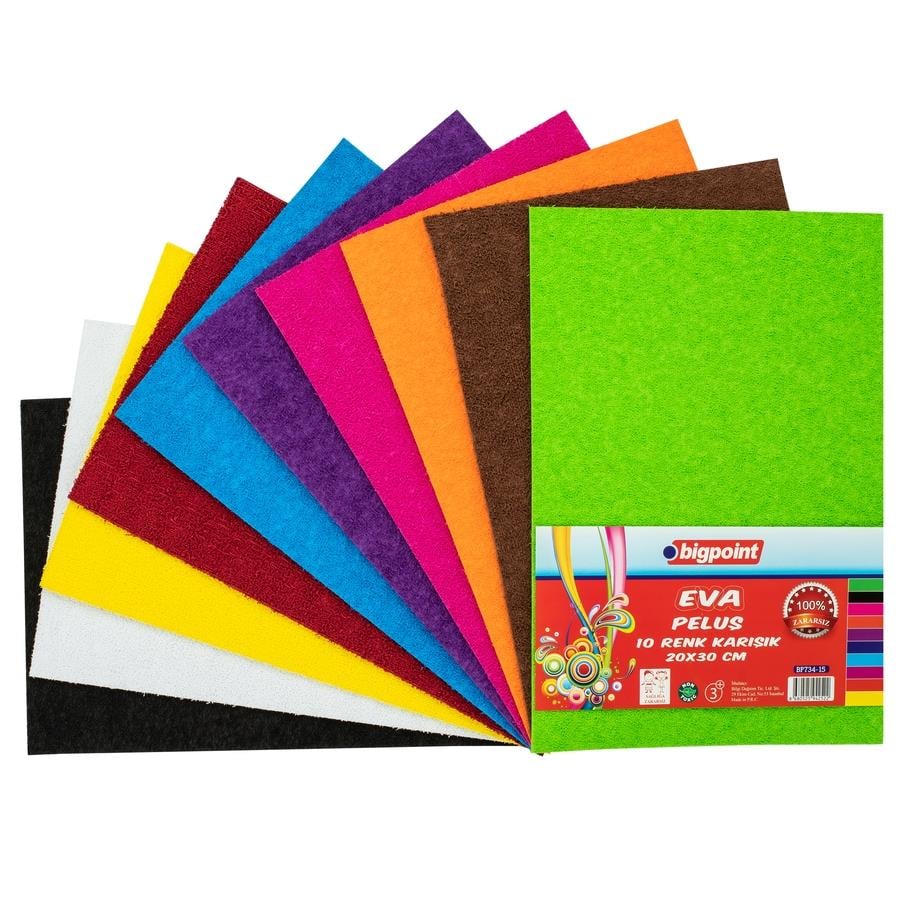 Bigpoint Peluş Eva 20x30cm Karışık 10 Renk resmi