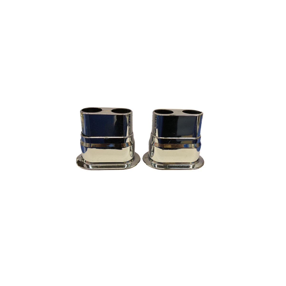 Çiftli Petek Boru Gizleyici Krom 2'li Paket Ø8,5Xø13X14 13539 resmi