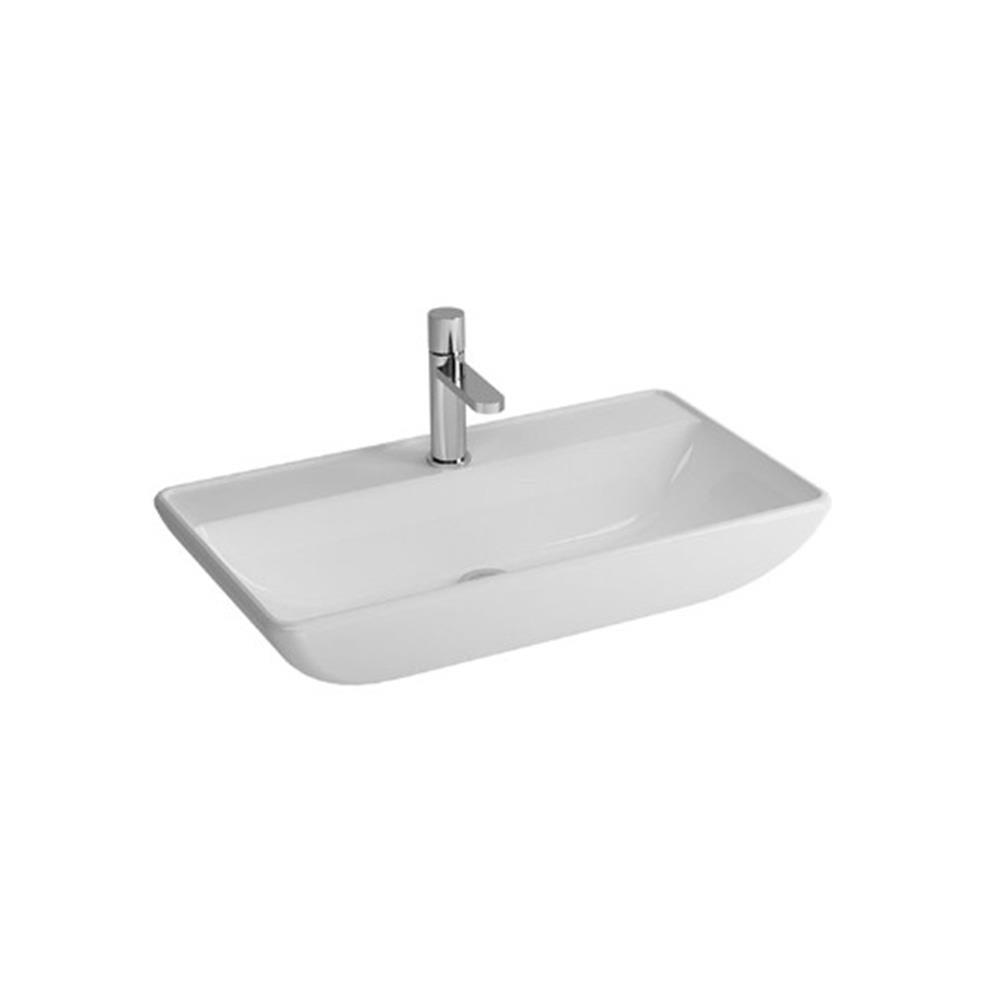 Newarc Tezgah Üstü Batarya Delikli Domino Lavabo 70X40X13,5Cm 5019Bt resmi