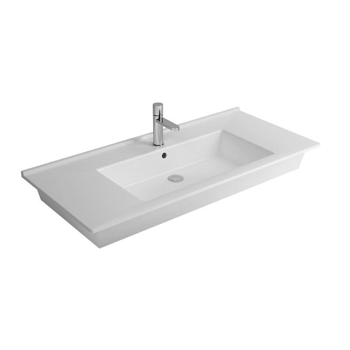 Newarc Etajerli Lavabo Silver Slim 85X45X2,5Cm 501085 resmi