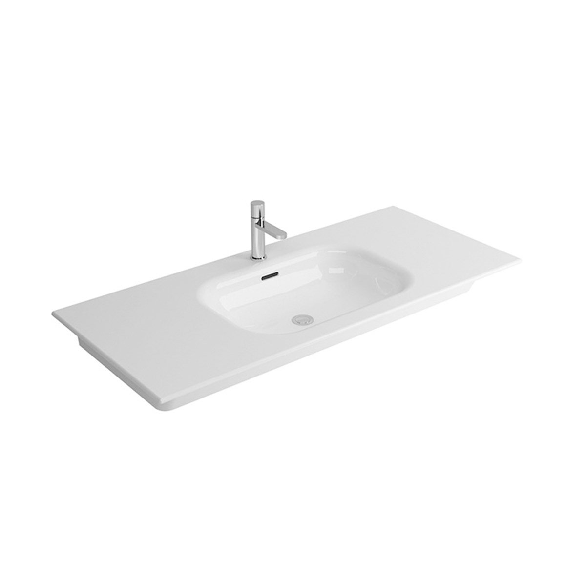 Newarc Etajerli Lavabo Naturel 100X46X1,4Cm 504100 resmi