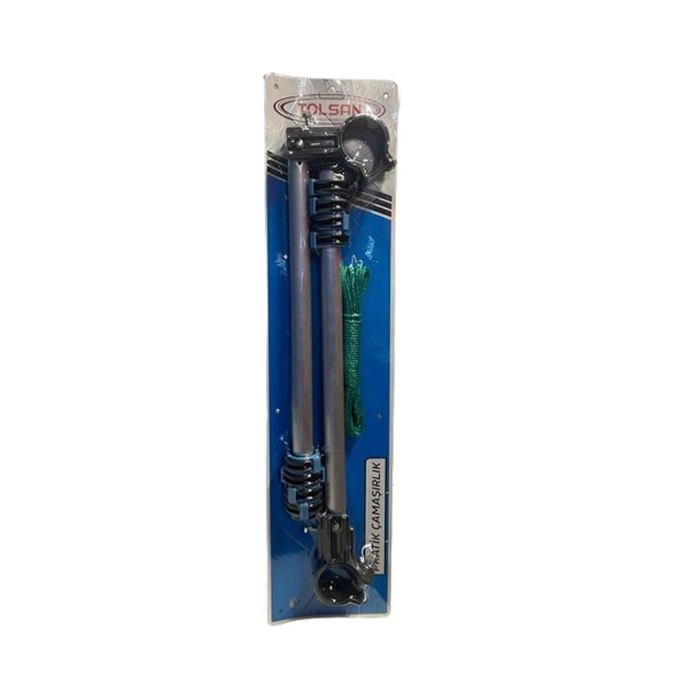 Tolsan Çamaşır Askılığı Küpeşte Katlanır Makaralı TKS05  resmi