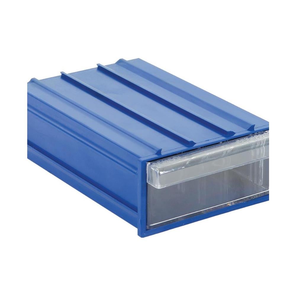 Sembol Plastik Çekmeceli Kutu 102 85x102x41mm Mavi-Şeffaf resmi