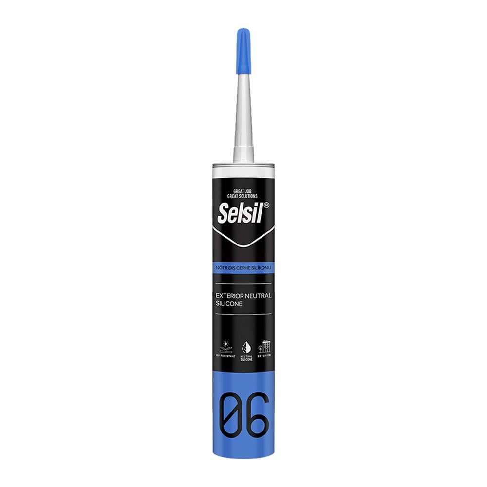 Selsil Nötr Dış Cephe Silikonu 300 Ml Gri 2427 resmi