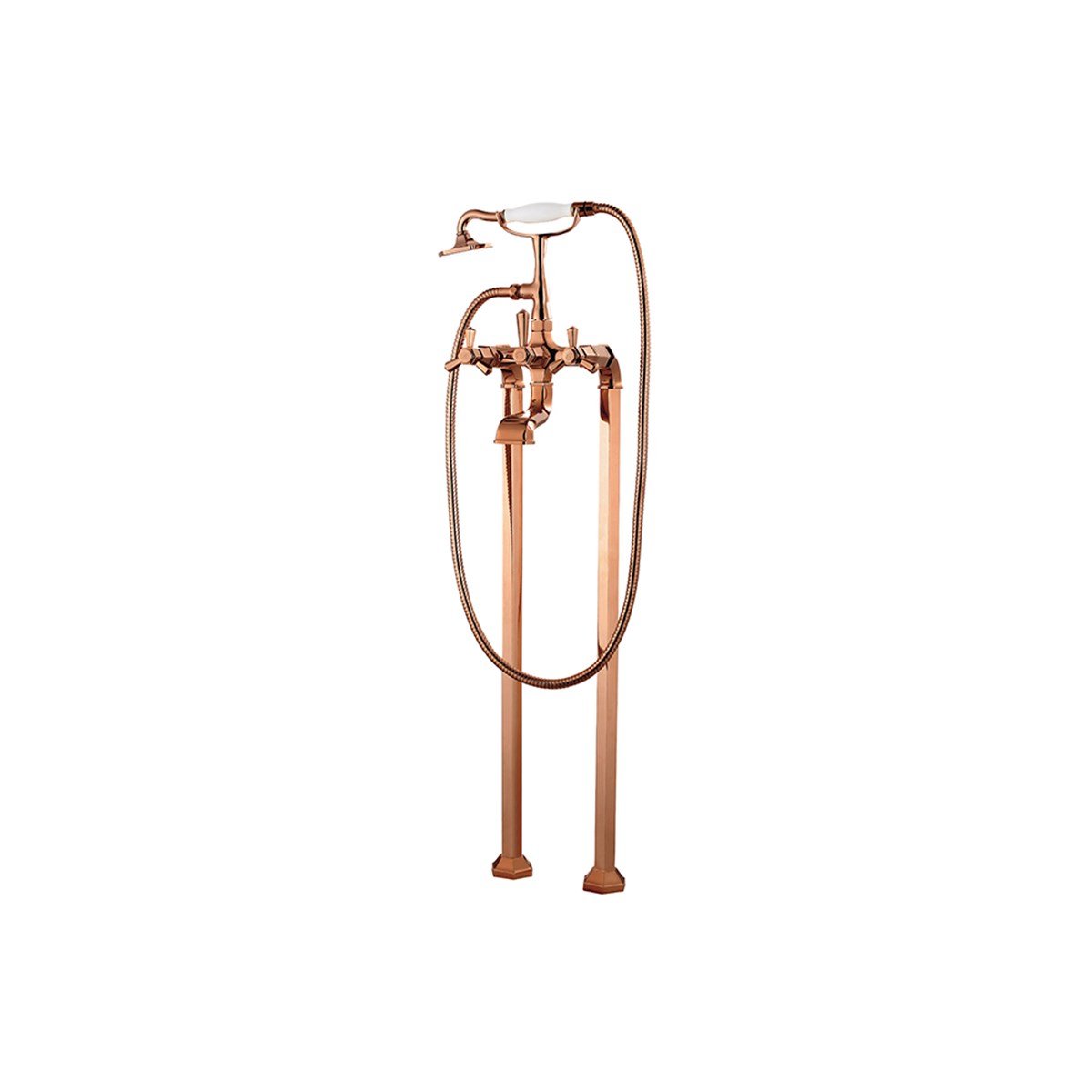 Newarc Hexa Tabandan Banyo Bataryası Parlak Bakır 104545 resmi