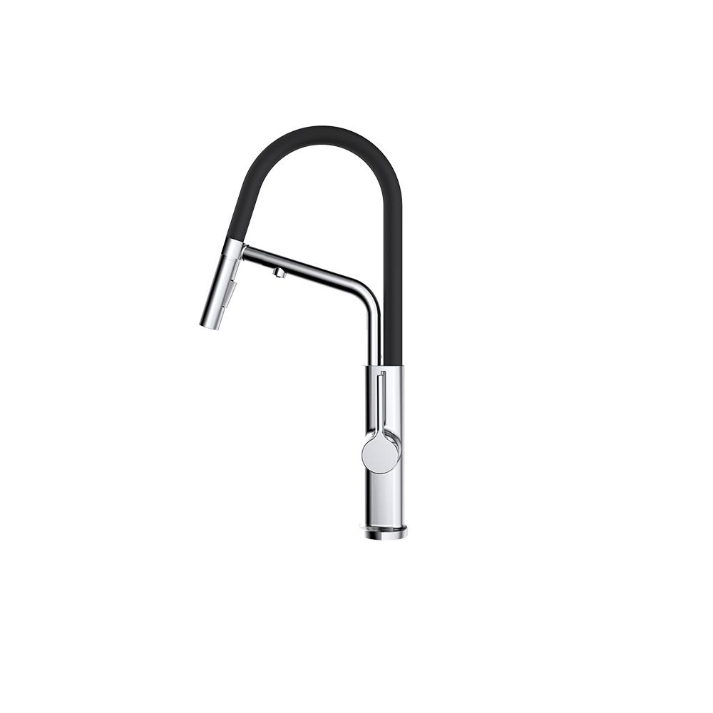 Cerastyle Nova Kitchen Mixer Esnek Çıkış Uçlu Evye Bataryası Krom (Siyah Hortumlu) resmi