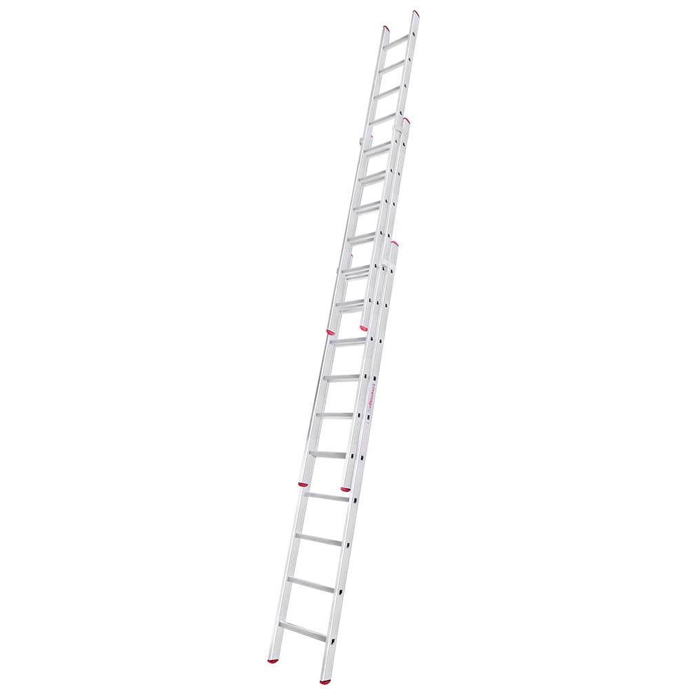 Akrobat Üç Parçalı Sürgülü Alüminyum Merdiven 3X250 Cm PTT Merdiveni resmi