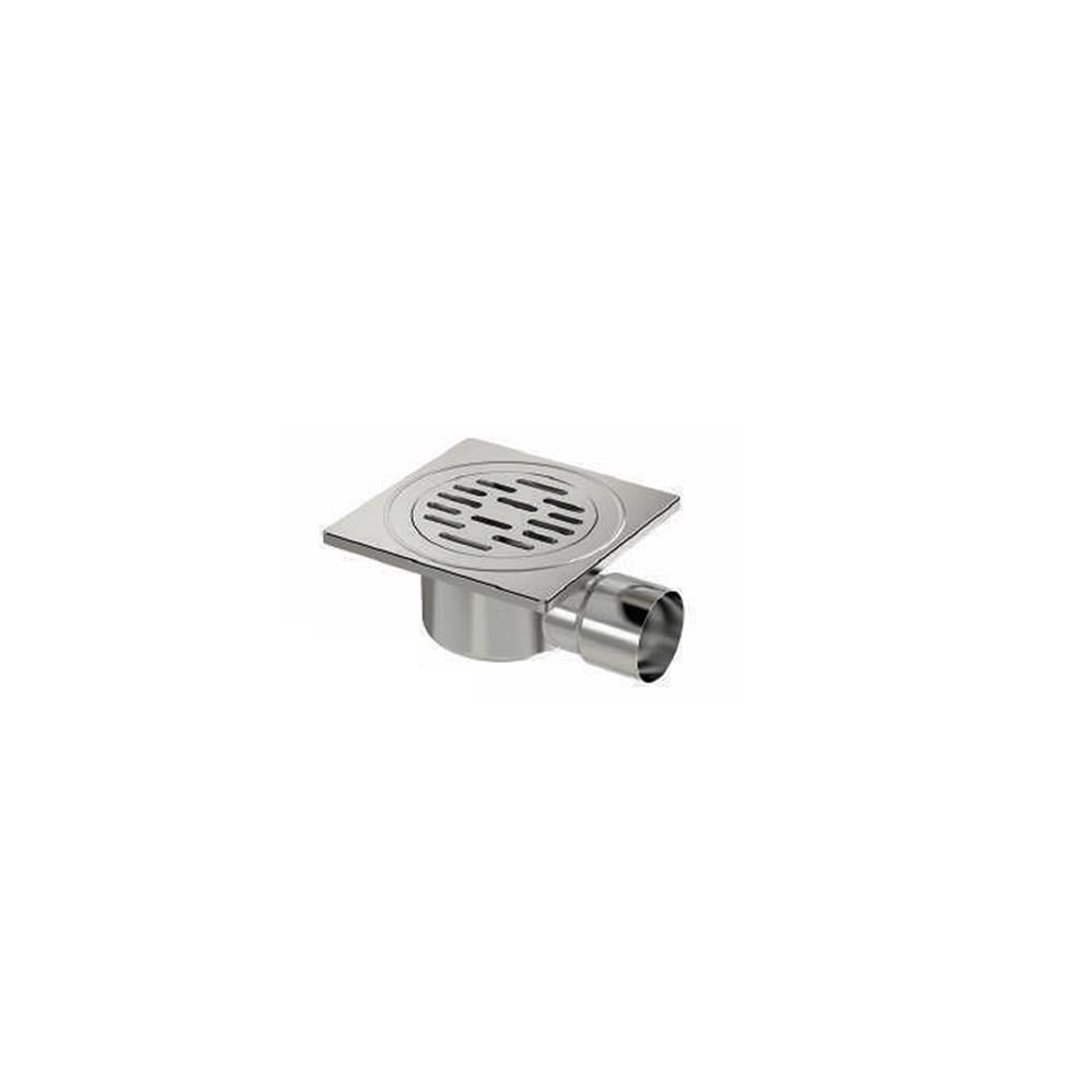 Maxiflow Premium Paslanmaz Yer Süzgeci 20X20 Ø100 (Yan Çıkış) 14116 resmi