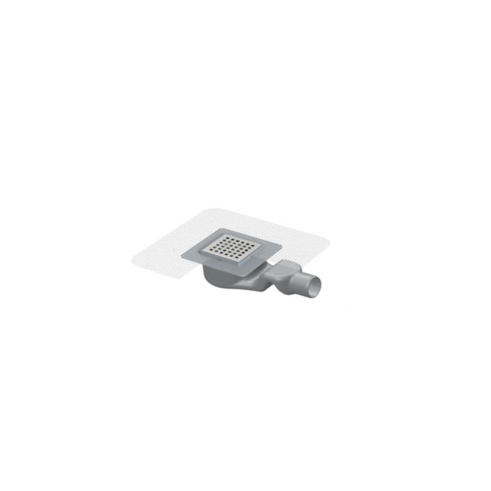 Maxiflow Std Fileli Yer Süzgeci 10X10 Ø50 S Sifonlu (Yan Çıkış) 34288 resmi