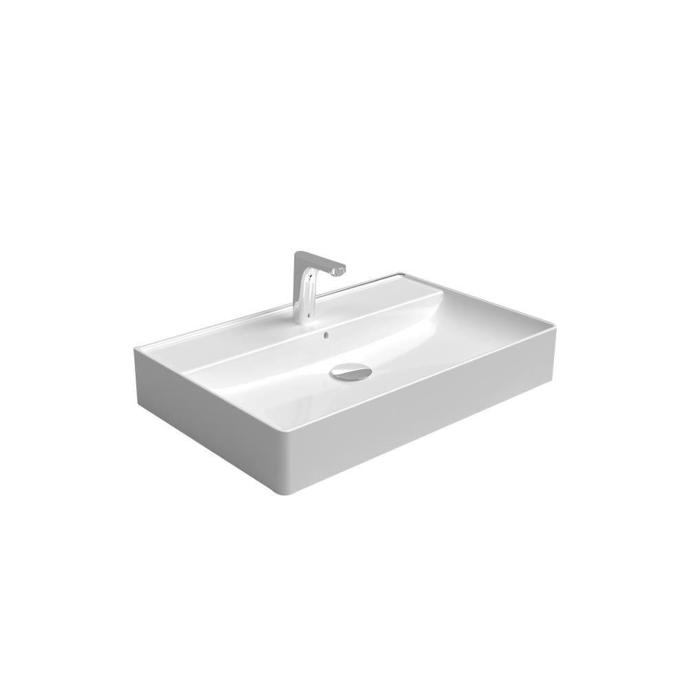 Newarc Power Tezgah Üstü Lavabo Beyaz 75X45X12 Cm Cm Pow.L.075 resmi