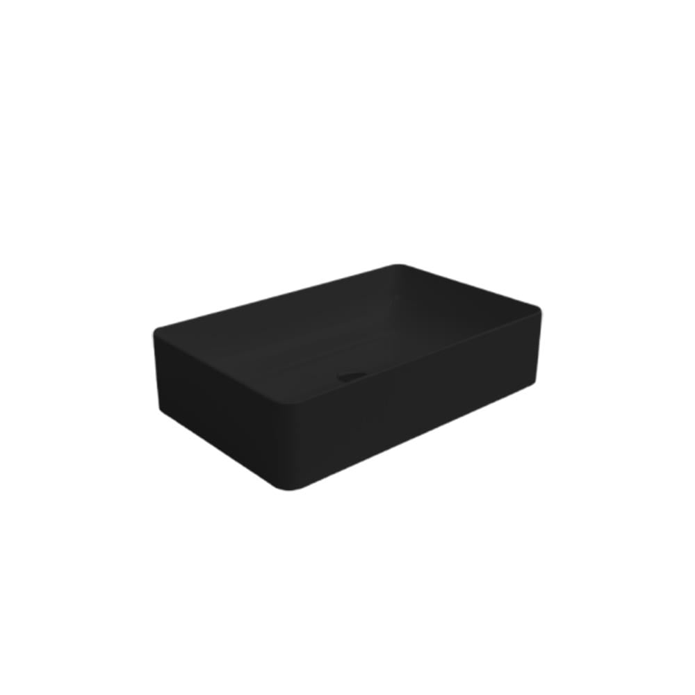 Newarc Silver Slim Tezgah Üstü Lavabo Parlak Siyah 60X38X14 Cm 5012-B resmi