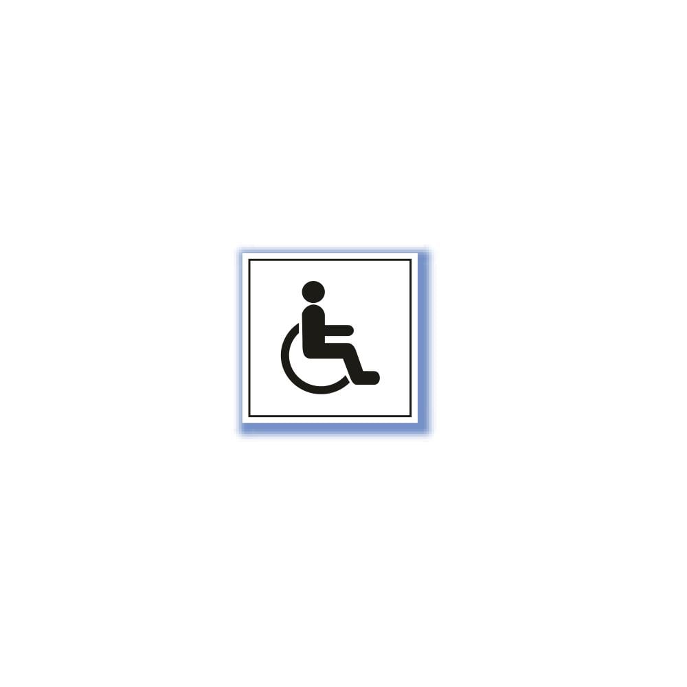 Pvc Sembol Tabela - Engelli Wc 10X10 Cm 552067 resmi