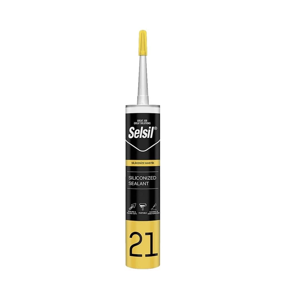 Selsil Silikonize Akrilik Mastik 500 Gr Beyaz 3030 resmi