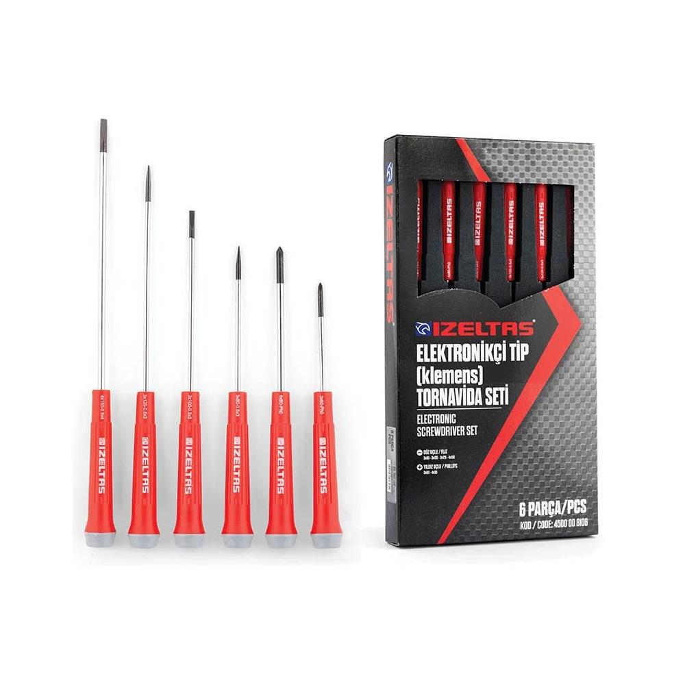 İzeltaş Elektronikçi Tip Klemens Tornavida Seti 6 Parça resmi