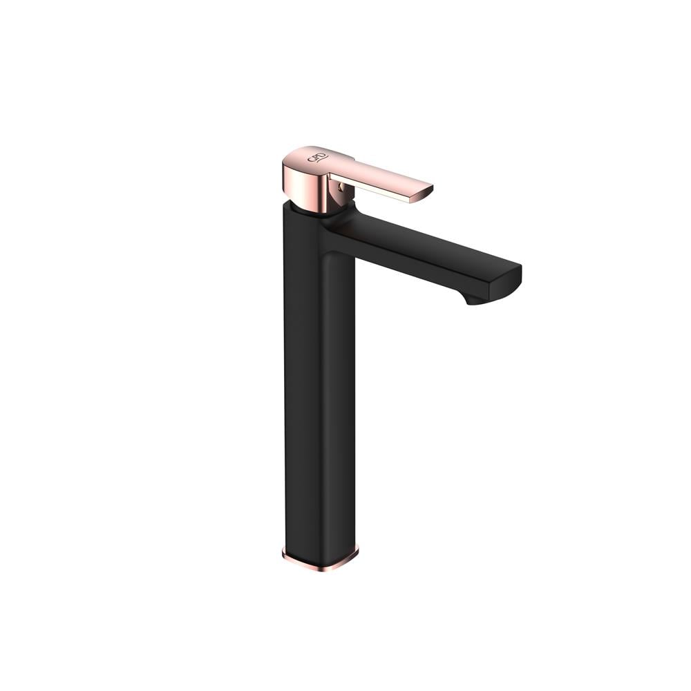 Gpd Pedra Set Üstü Lavabo Bataryası Siyah-Rose Gold Msl160-S-R resmi