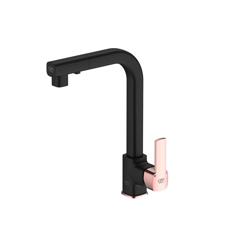 Gpd Pedra Spiralli Eviye Bataryası Siyah-Rose Gold Mes160-S-R resmi