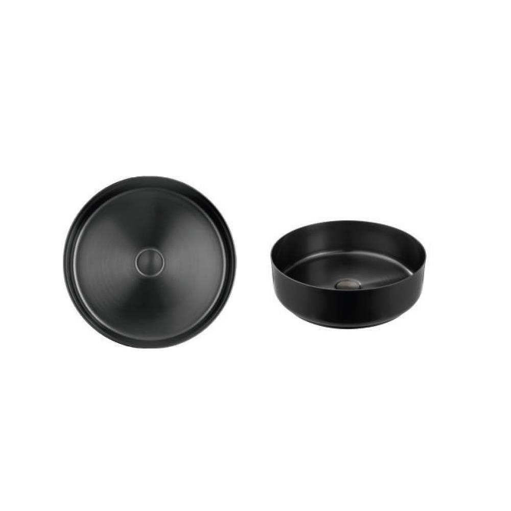 Newarc Aisi 304 Çelik Lavabo 40 Cm Metalik Siyah Ss40Rms resmi