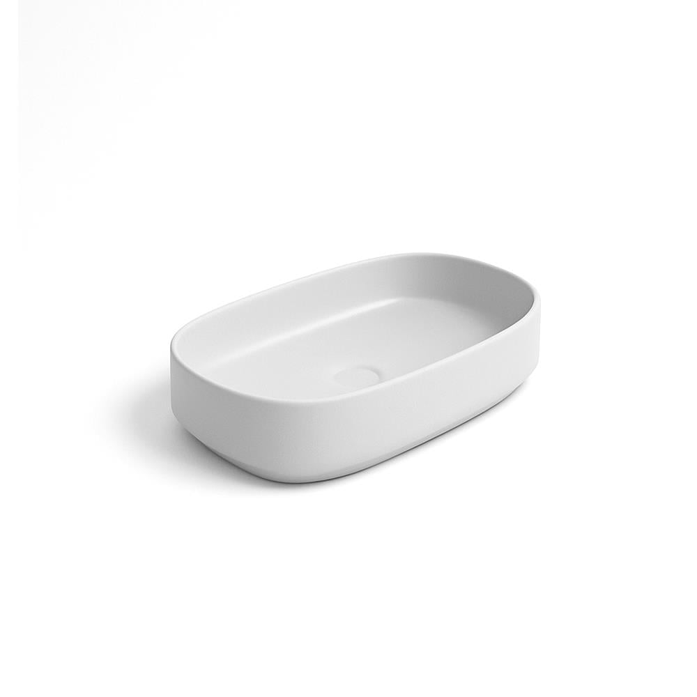 Newarc Colt Tezgah Üstü Lavabo Mat Beyaz 55X35X15,5 Cm Cm Art.L.008.Mw resmi