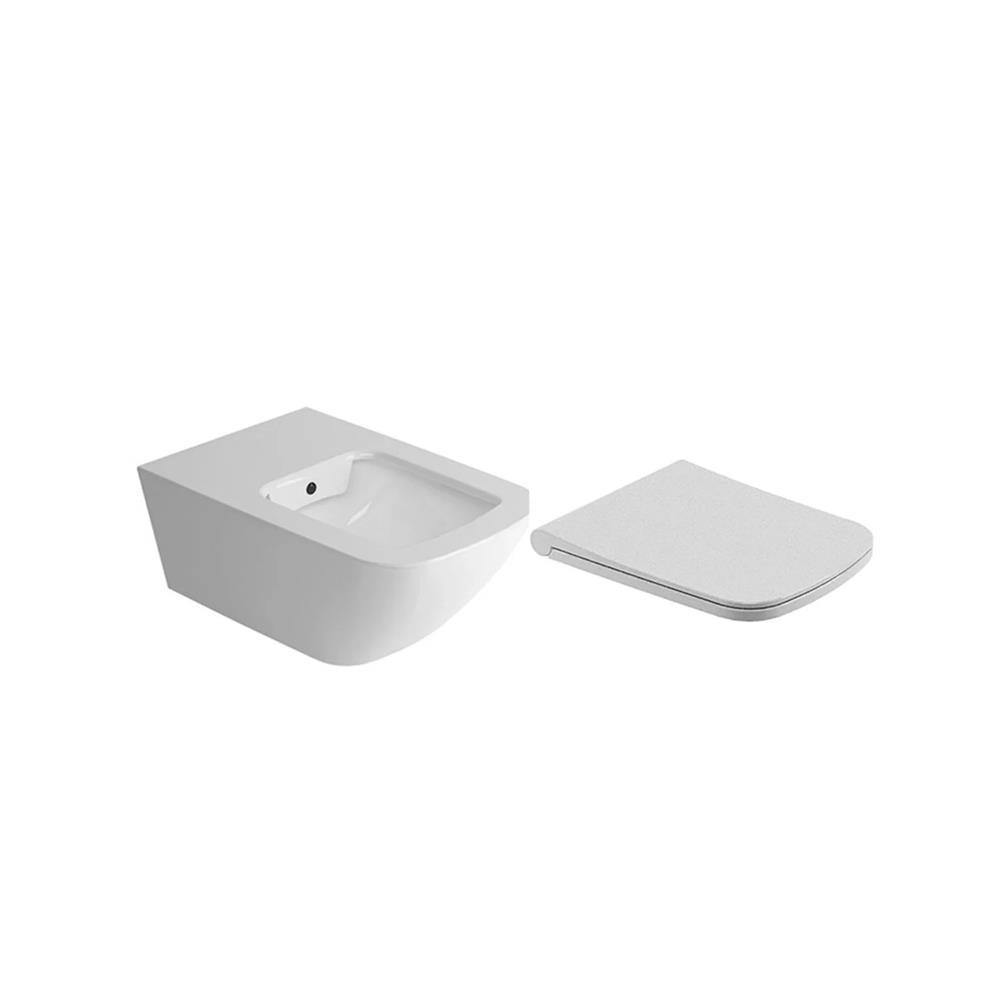 Newarc Life Rimless Kanalsız Asma Klozet Mat Beyaz 5826Mw + Yavaş Kapanır Kapak resmi