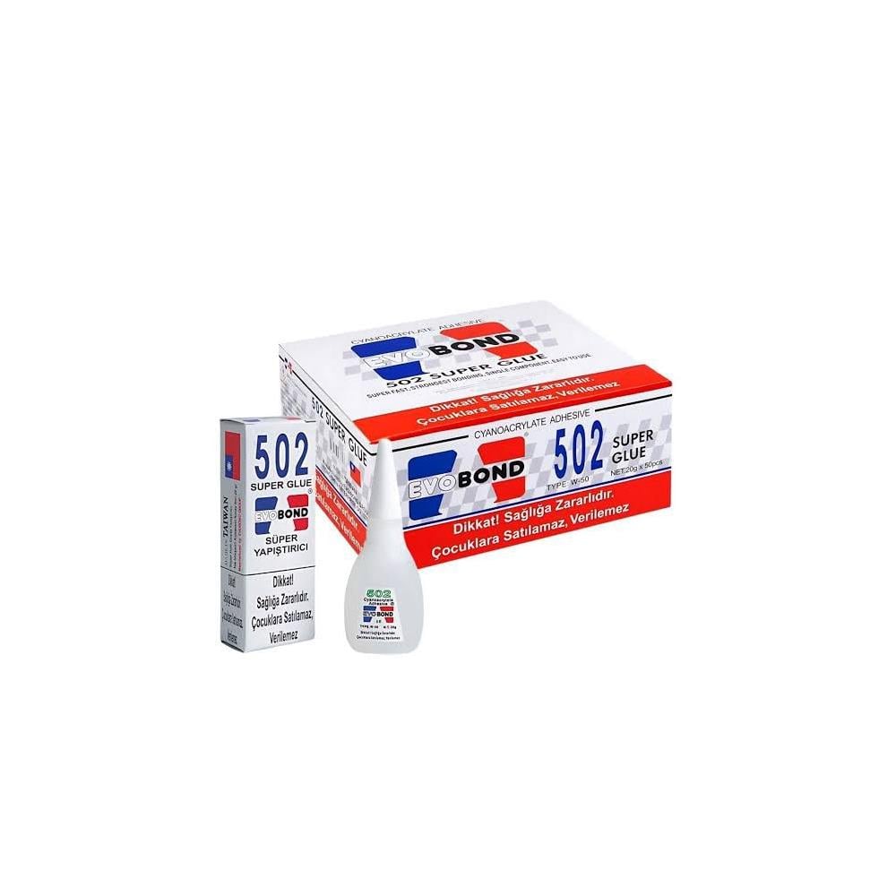 Evobond 502 Süper Hızlı Japon Yapıştırıcı 20 Gr (50 Adet) resmi