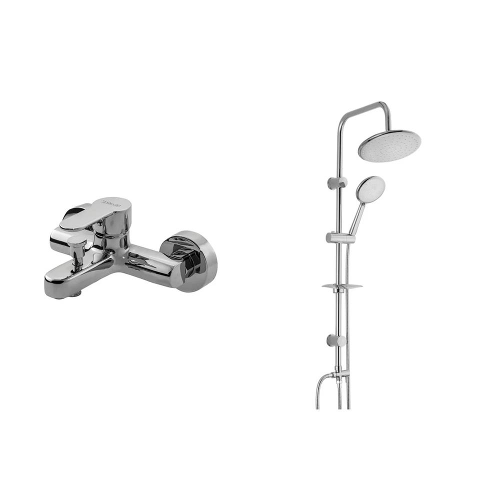 Newarc Domino 2'Li Banyo Seti Krom resmi