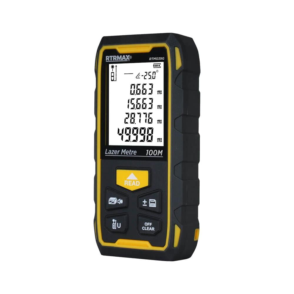 Rtrmax Rtm039G Şarjlı Lazer Metre 100 Mt resmi