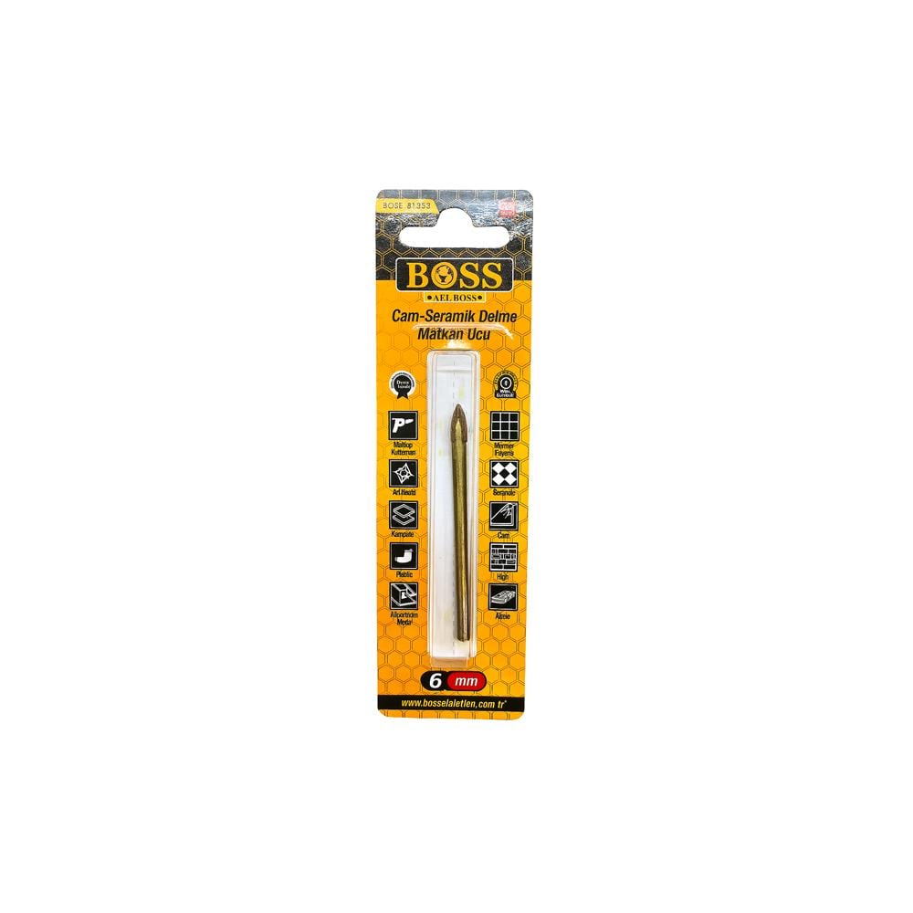 Boss 81953 Cam Seramik Delme Matkap Ucu 6 Mm resmi