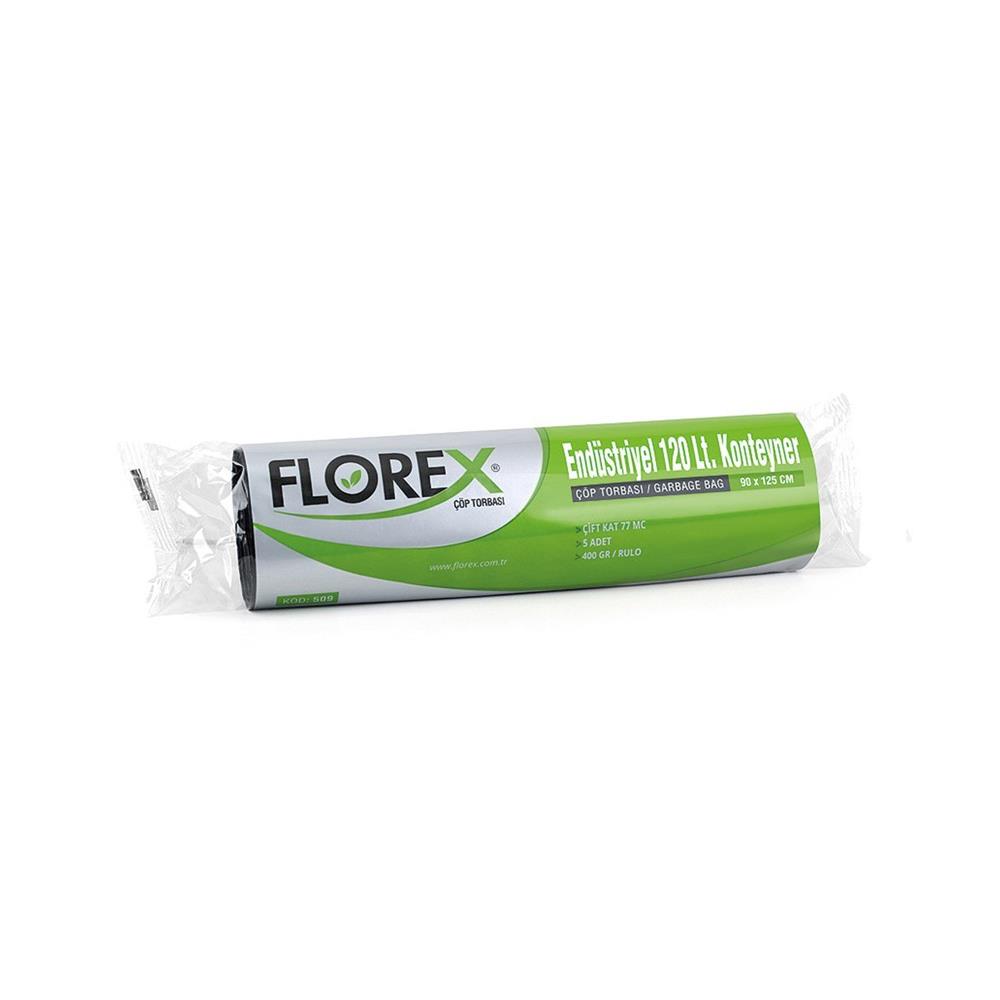 Florex 509 Endüstriyel 120 Lt Konteyner Çöp Poşeti 90X125Cm 5'Li resmi